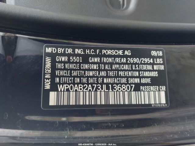 2018 PORSCHE PANAMERA WP0AB2A73JL136807 Photo 8