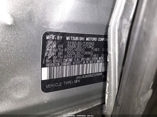 2022 MITSUBISHI OUTLANDER JA4J4UA8XNZ028888 Photo 8