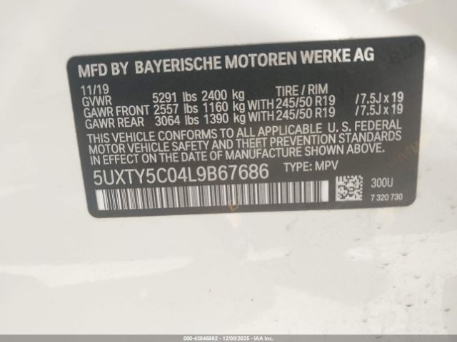 2020 BMW X3 5UXTY5C04L9B67686 Photo 8