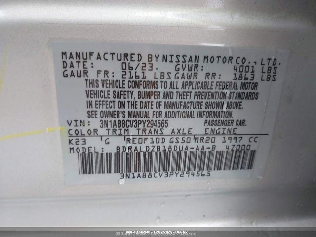 Nissan Sentra Sv Xtronic Cvt 2023 3N1AB8CV3PY294565 Image 9