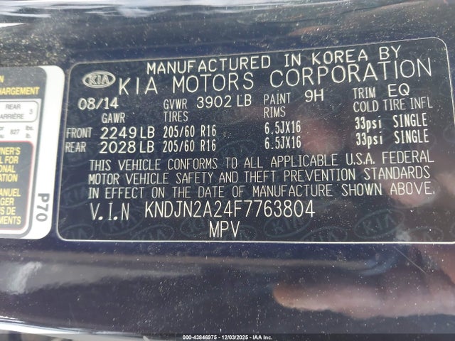 KIA Soul 2015 KNDJN2A24F7763804 Image 9