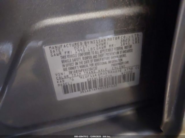 2017 NISSAN SENTRA 3N1AB7APXHY284132 Photo 8