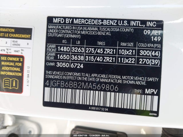 2021 MERCEDES-BENZ AMG GLE 53 4JGFB6BB2MA569806 Photo 8