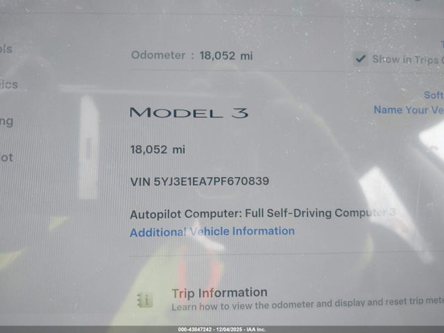 2023 TESLA MODEL 3 5YJ3E1EA7PF670839 Photo 6