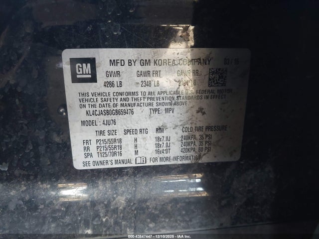 Buick Encore 2016 KL4CJASB0GB659476 Image 9