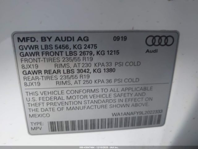 2020 AUDI Q5 WA1ANAFY9L2022333 Photo 8