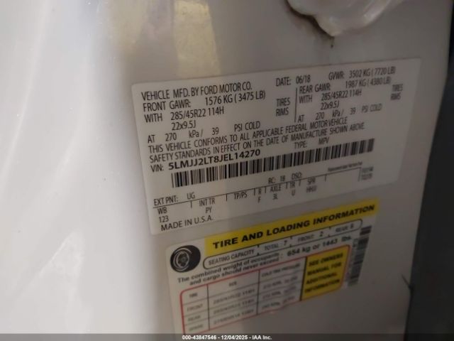 2018 LINCOLN NAVIGATOR 5LMJJ2LT8JEL14270 Photo 8