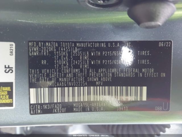 2022 TOYOTA COROLLA CROSS 7MUCAABG1NV022254 Photo 8