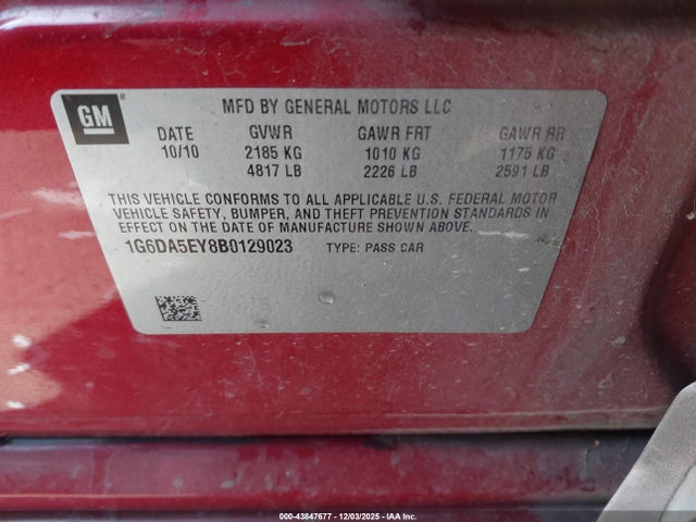 2011 CADILLAC CTS 1G6DA5EY8B0129023 Photo 8