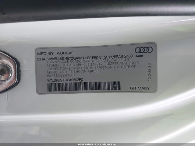2014 AUDI S5 WAUGGAFR7EA060250 Photo 8
