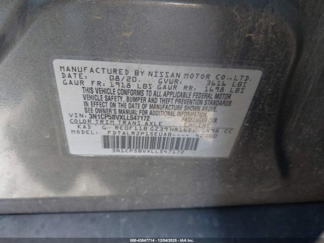 2020 NISSAN KICKS 3N1CP5BVXLL547172 Photo 8