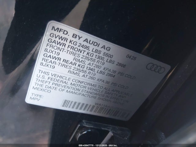 2025 AUDI ALL-NEW Q5 WA11AAGU2S2020316 Photo 8