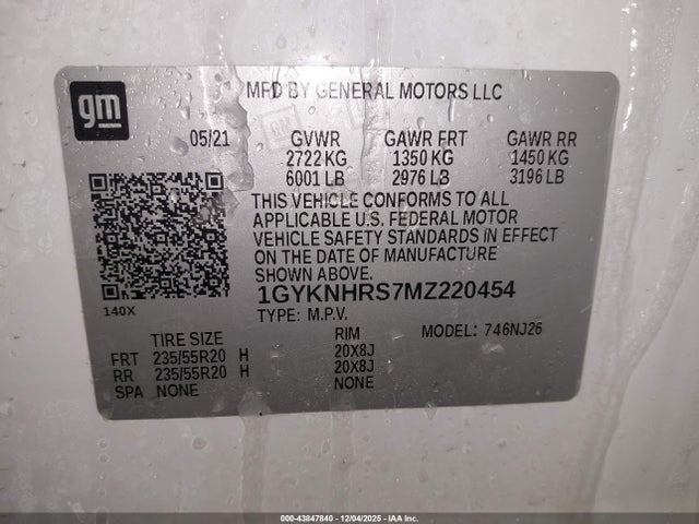 2021 CADILLAC XT5 1GYKNHRS7MZ220454 Photo 8