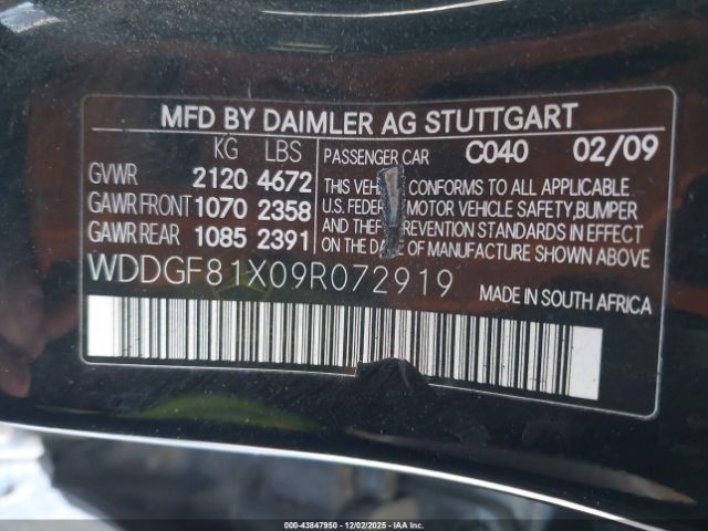 2009 MERCEDES-BENZ C 300 WDDGF81X09R072919 Photo 8