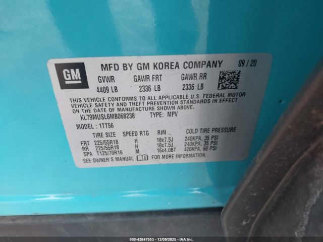 2021 CHEVROLET TRAILBLAZER KL79MUSL6MB068238 Photo 8