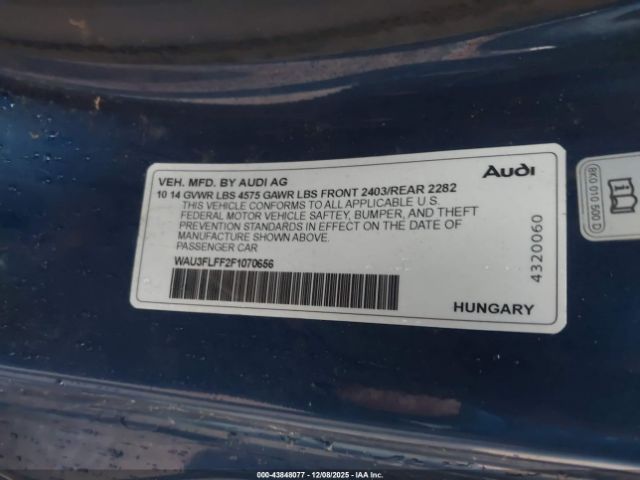 2015 AUDI A3 WAU3FLFF2F1070656 Photo 8