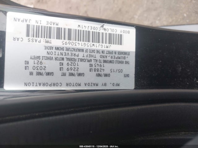JM1GJ1W55G1430695 Mazda Mazda6 I Grand Touring