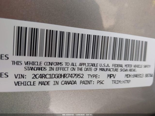 2017 CHRYSLER PACIFICA 2C4RC1DG0HR747952 Photo 8