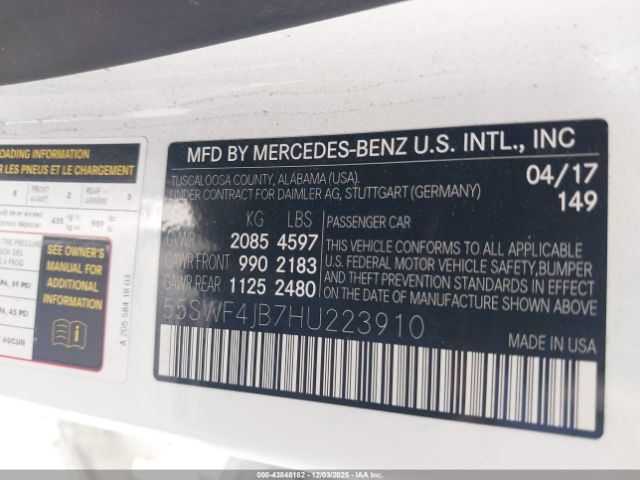 2017 MERCEDES-BENZ C 300 55SWF4JB7HU223910 Photo 8