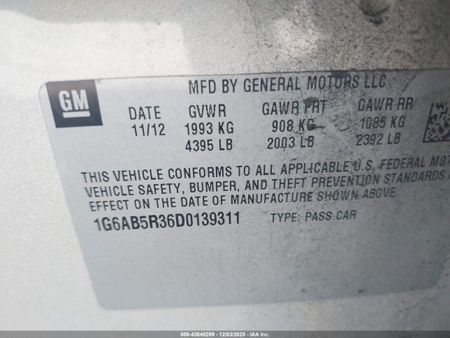 2013 CADILLAC ATS 1G6AB5R36D0139311 Photo 8