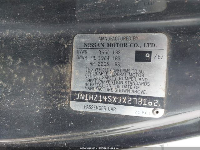 1988 NISSAN 300ZX JN1HZ14SXJX273162 Photo 8