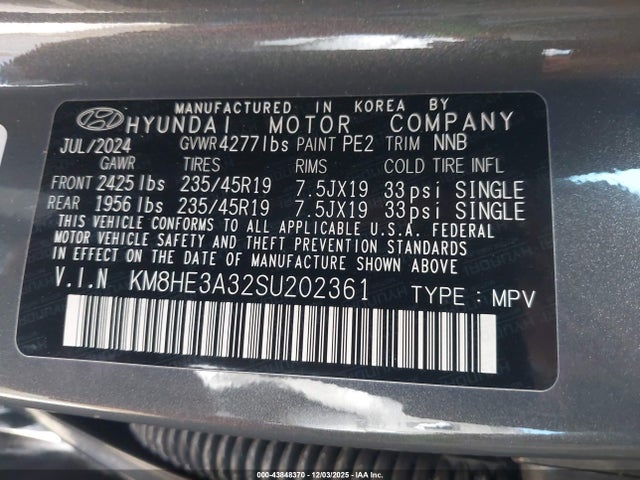Hyundai Kona Limited 2025 KM8HE3A32SU202361 Image 9