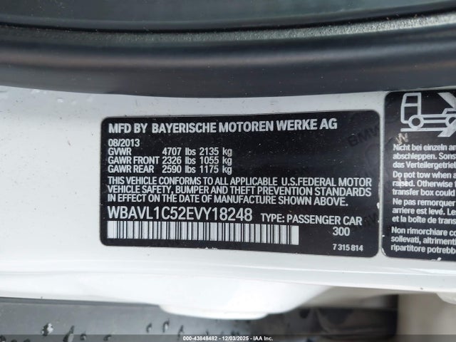 Продаж на аукціоні авто 2014 Bmw X1 Xdrive28i, vin: WBAVL1C52EVY18248, номер лоту: 43848482