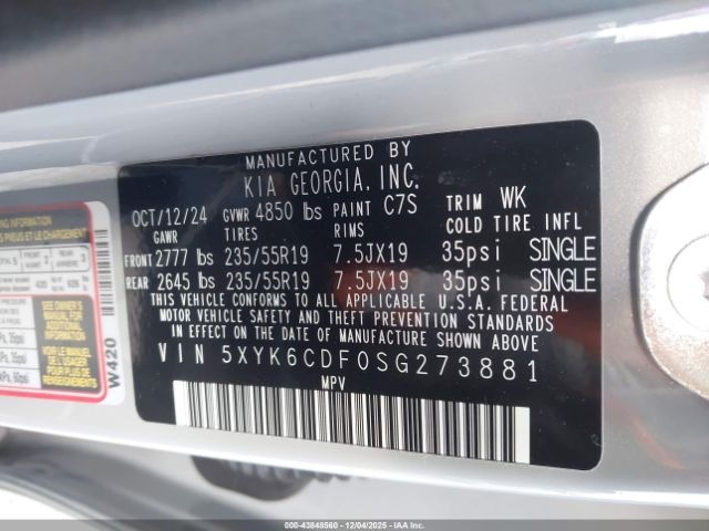 2025 KIA SPORTAGE 5XYK6CDF0SG273881 Photo 8