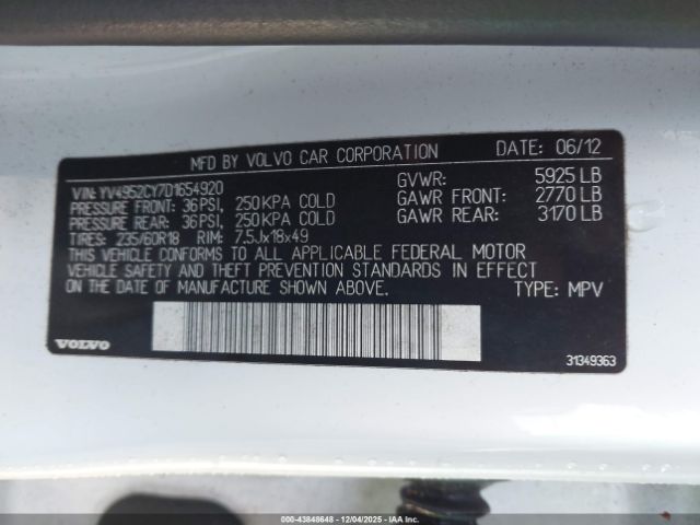 2013 VOLVO XC90 YV4952CY7D1654920 Photo 8