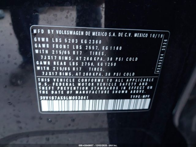 2020 VOLKSWAGEN TIGUAN 3VV1B7AX5LM053041 Photo 8