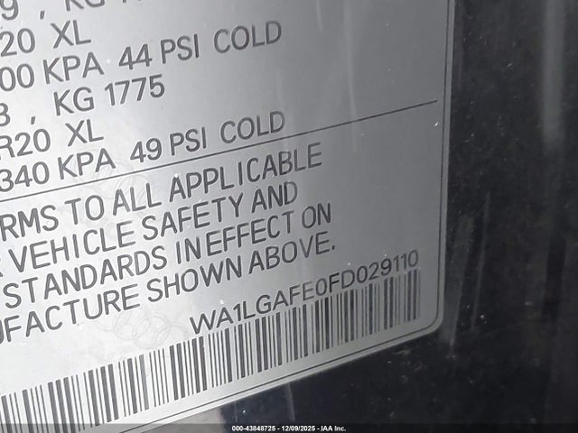2015 AUDI Q7 WA1LGAFE0FD029110 Photo 8
