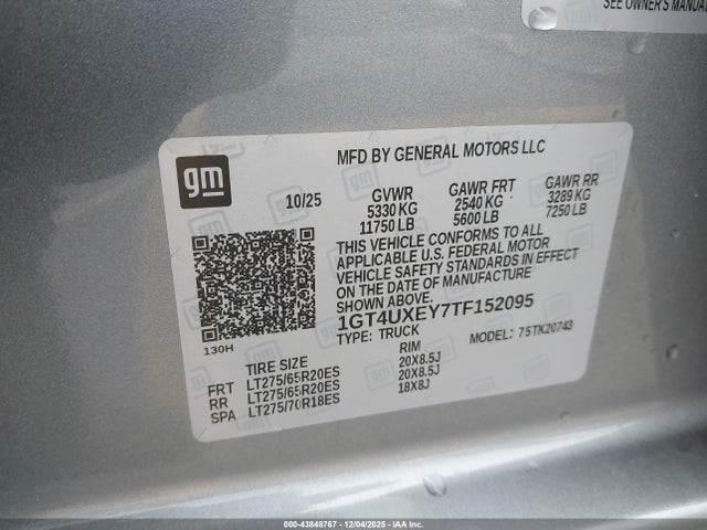 1GT4UXEY7TF152095 GMC SIERRA 2500HD