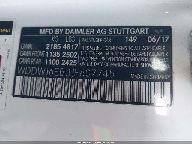 2018 MERCEDES-BENZ AMG C 43 WDDWJ6EB3JF607745 Photo 8