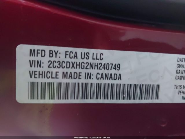 2022 DODGE CHARGER 2C3CDXHG2NH240749 Photo 8