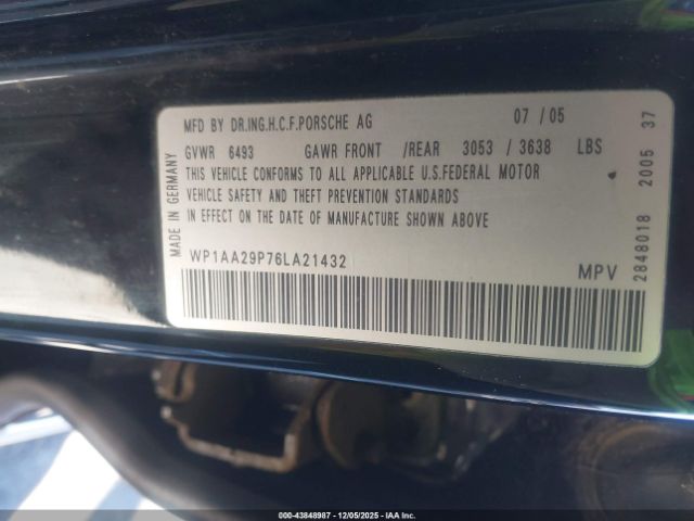 2006 PORSCHE CAYENNE WP1AA29P76LA21432 Photo 8