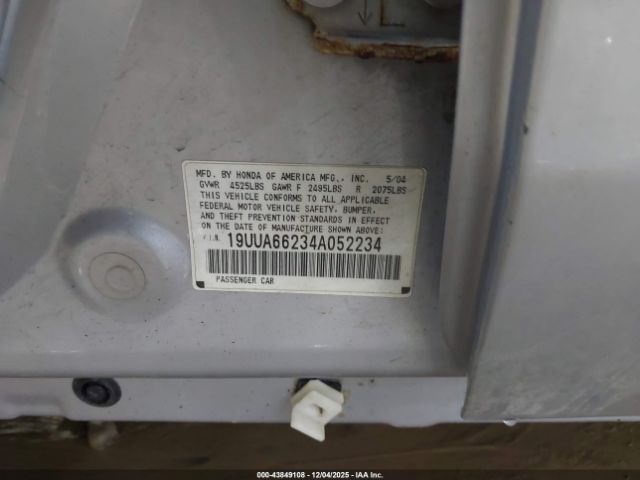 2004 ACURA TL 19UUA66234A052234 Photo 8