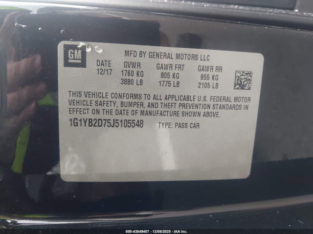 2018 CHEVROLET CORVETTE 1G1YB2D75J5105548 Photo 8