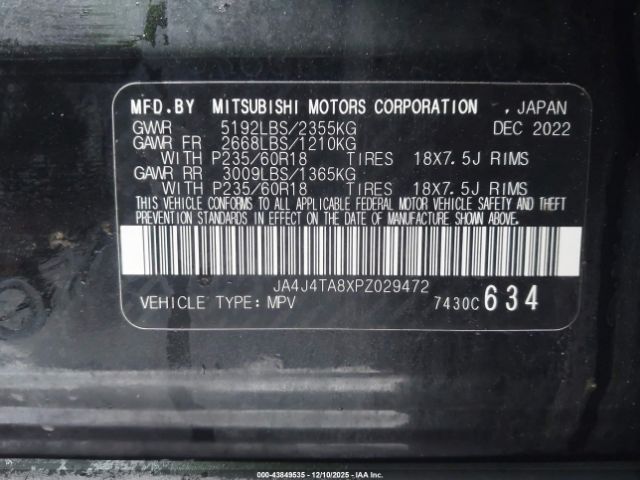 2023 MITSUBISHI OUTLANDER JA4J4TA8XPZ029472 Photo 8