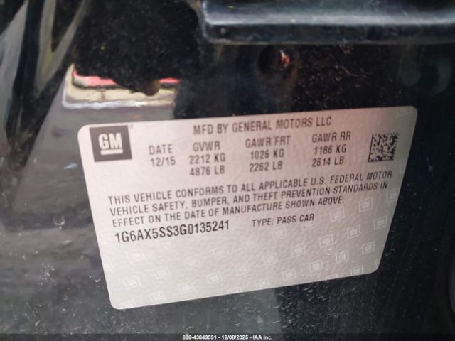 2016 CADILLAC CTS 1G6AX5SS3G0135241 Photo 8