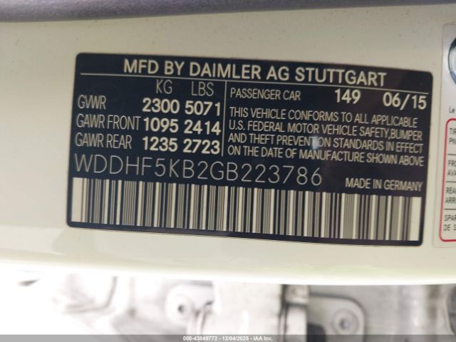 2016 MERCEDES-BENZ E 350 WDDHF5KB2GB223786 Photo 8