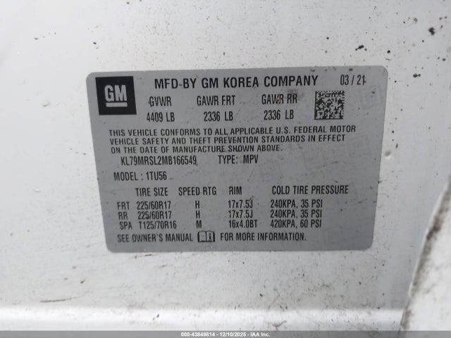 2021 CHEVROLET TRAILBLAZER KL79MRSL2MB166549 Photo 8