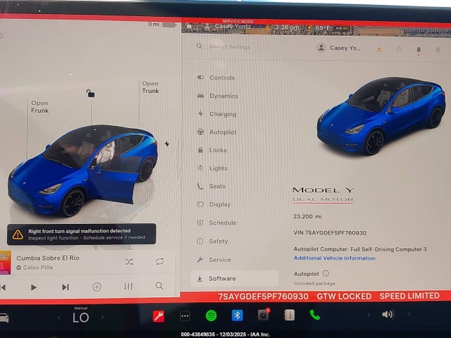2023 TESLA MODEL Y 7SAYGDEF5PF760930 Photo 6