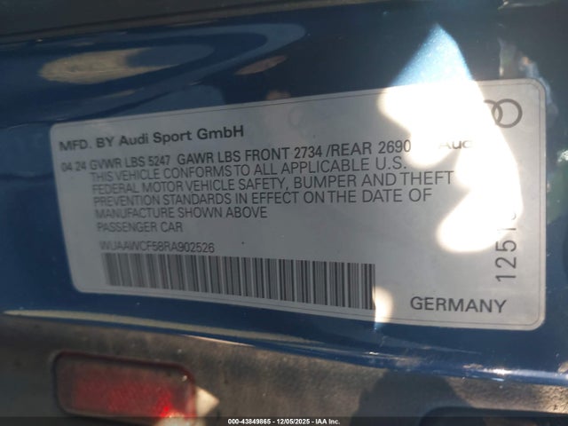 2024 AUDI RS 5 SPORTBACK WUAAWCF58RA902526 Photo 8