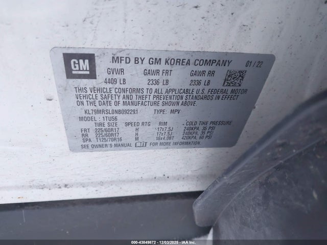 2022 CHEVROLET TRAILBLAZER KL79MRSL0NB092291 Photo 8