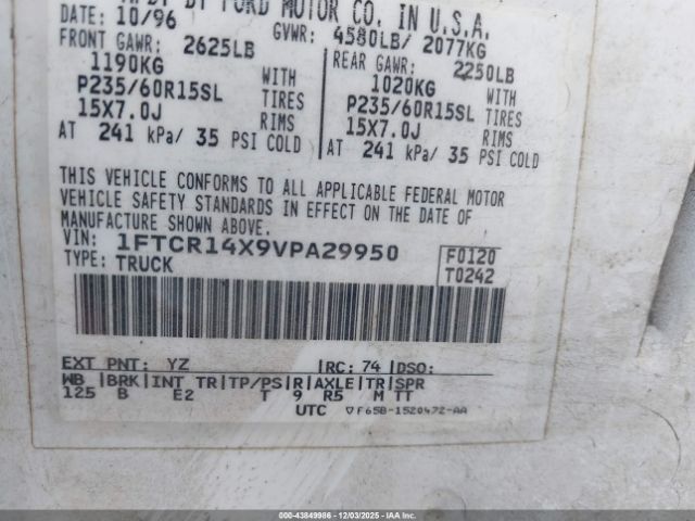 1997 FORD RANGER 1FTCR14X9VPA29950 Photo 8