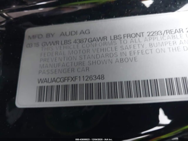 2015 AUDI A3 WAUACGFFXF1126348 Photo 8