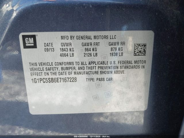 2014 CHEVROLET CRUZE 1G1PC5SB6E7167228 Photo 8