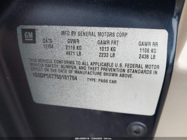 2005 CADILLAC CTS 1G6DP567750181784 Photo 8