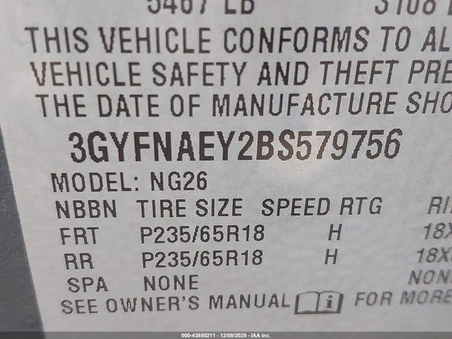 2011 CADILLAC SRX 3GYFNAEY2BS579756 Photo 8