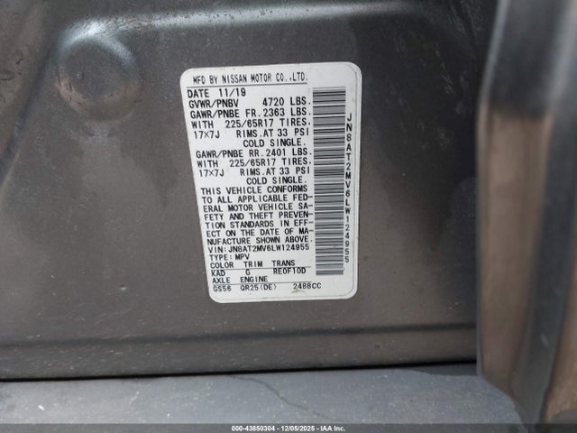 2020 NISSAN ROGUE JN8AT2MV6LW124955 Photo 8